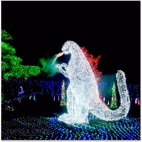 Toprex Customizable Weatherproof Street Outdoor Shopping Center Huge 3D Standing LED Motif Light