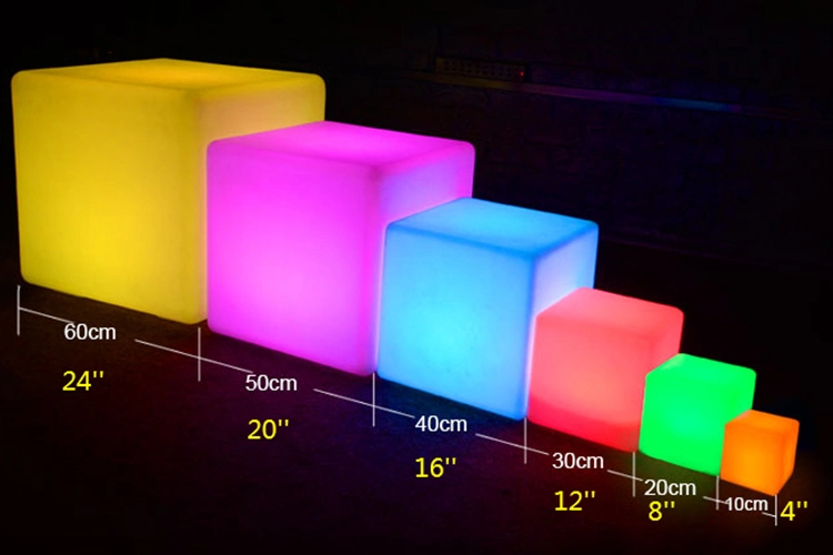 Light up Cube Seat Chair Stool Illuminated LED Cube