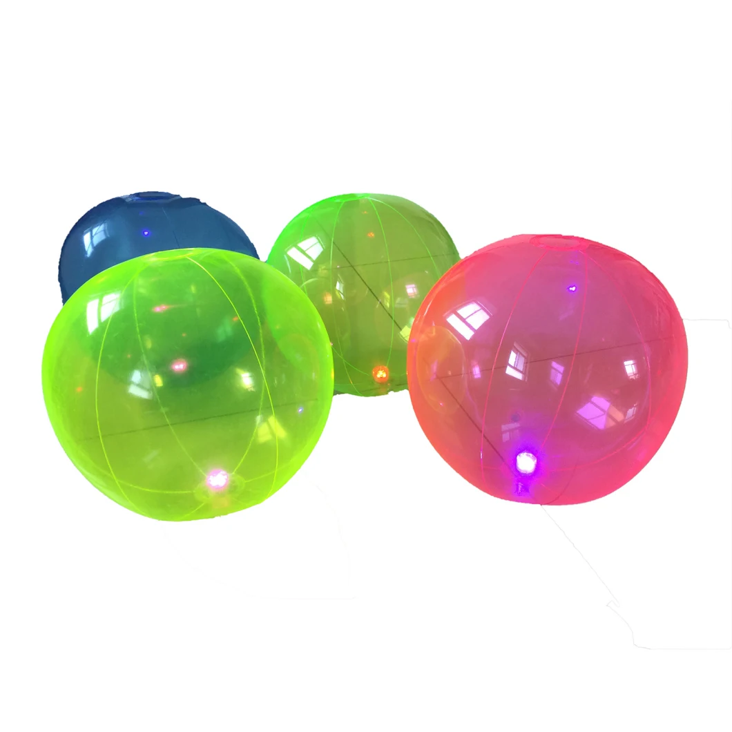 Inflatable PVC Toy LED Color Light Beach Play Ball Kids Children Game