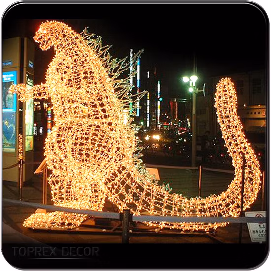 Toprex Customizable Weatherproof Street Outdoor Shopping Center Huge 3D Standing LED Motif Light