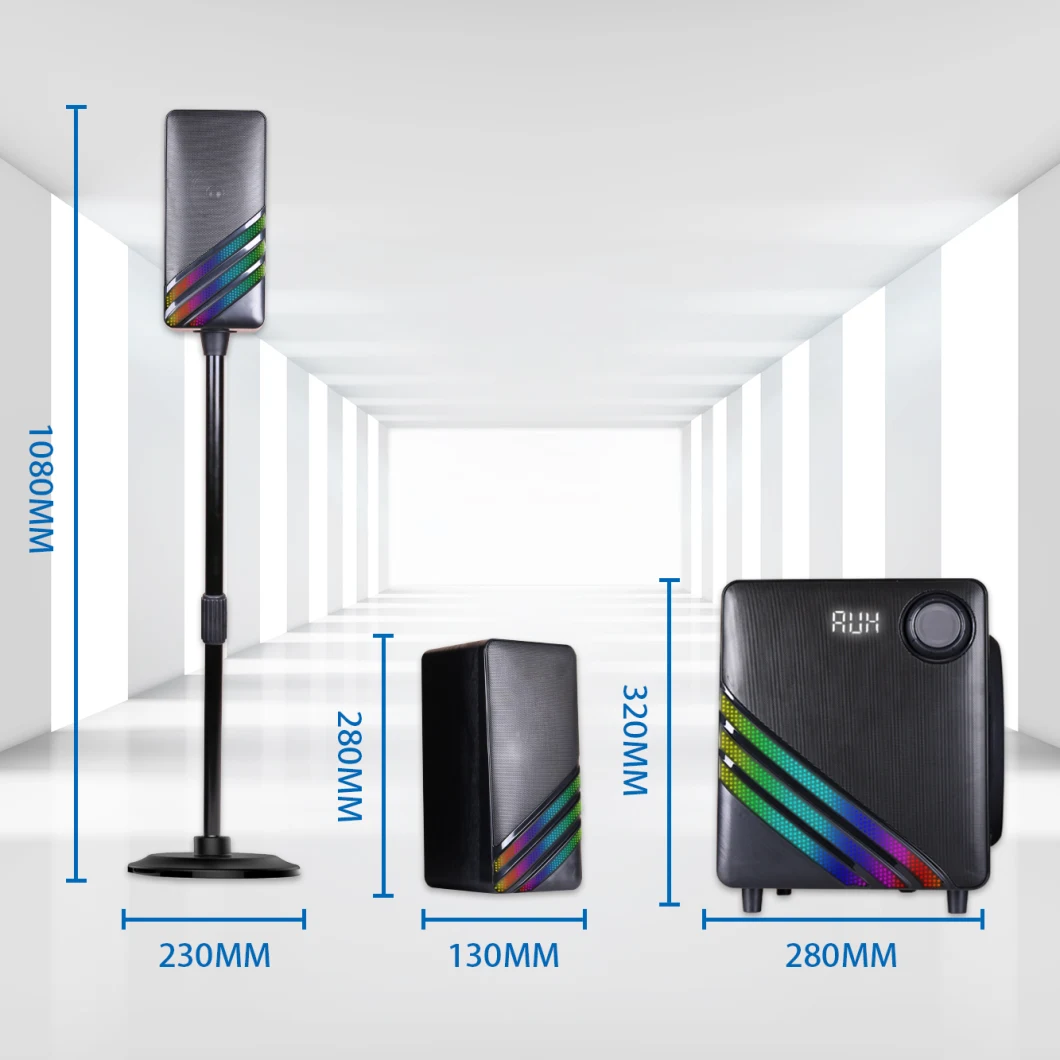 Tk-2028-2.1/3.1/5.1CH Home Theater System Bluetooth Speaker System Multimedia Audio Speaker Subwoofer Speaker with Bt/USB/FM/SD/LED