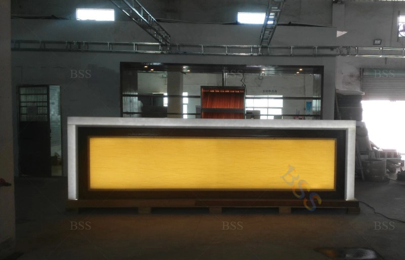 Prefab Amazing LED Luxury Artificial Stone Nightclub Bar Counter