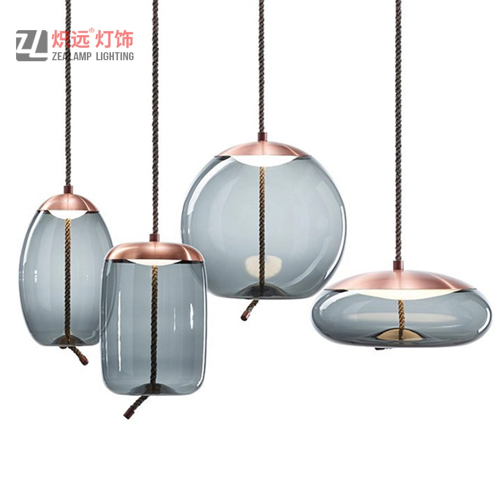 Modern Ballroom Single Glass Ball Hanging Pendant Light