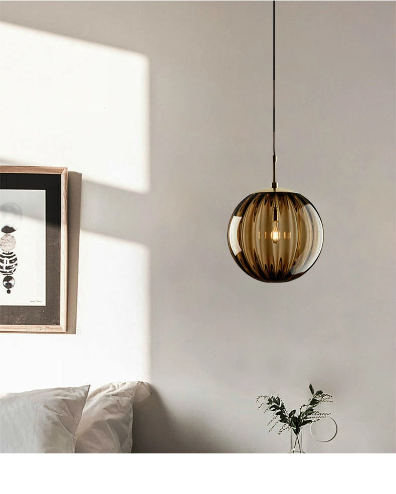 Modern LED Pendant Lamp Nordic Hanging Lights Glass Ball Lighting Fixtures (WH-GP-43)