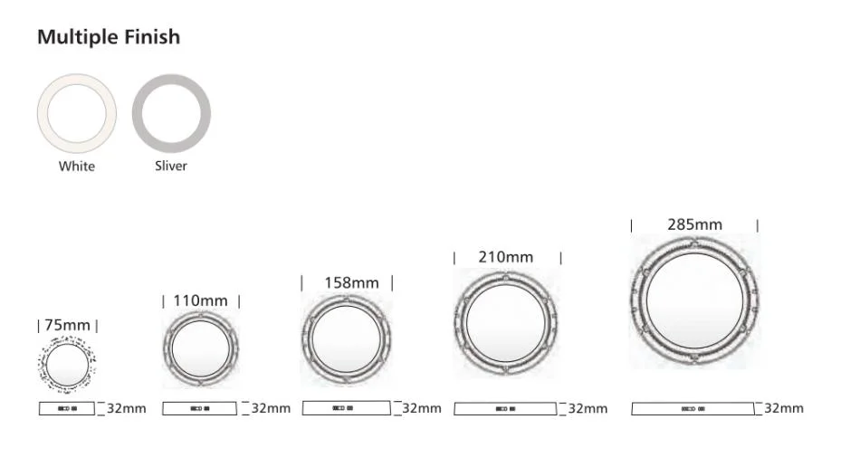 Ucr <19 ERP2.0 CE RoHS EMC2.0 6W 12W 18W 24W Back Lite Side Light Alu or Plastic Recessed Surfaced CCT Dimmable LED Panel Light