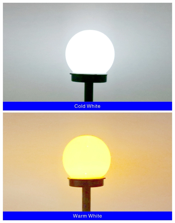 Outdoor Solar LED Garden Light Plastic Round White Globe Ball Solar Lawn LED Light Solar Stick LED Light