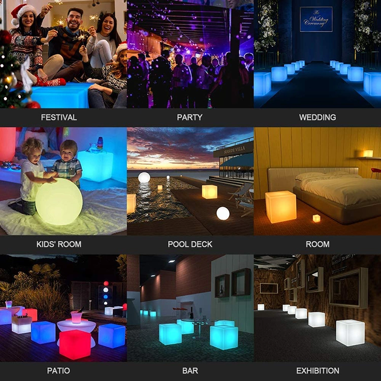 Light up Cube Seat Chair Stool Illuminated LED Cube