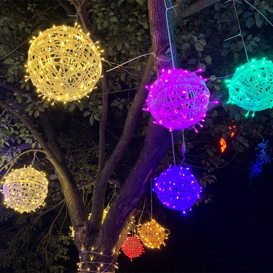 新しいスタイルボールランプ分割プラスチック LED ペンダントボールライト屋外クリスマスツリー装飾小さなぶら下げクリスマスボールテーマライト
